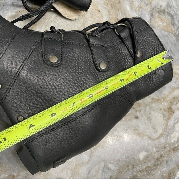 SOREL Joan Of Arctic Leather Wedge Mid Ankle Boots Black NL2173-001 Gorp - Picture 10 of 14